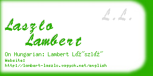 laszlo lambert business card